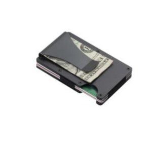 Metal wallet card holder case - Black
